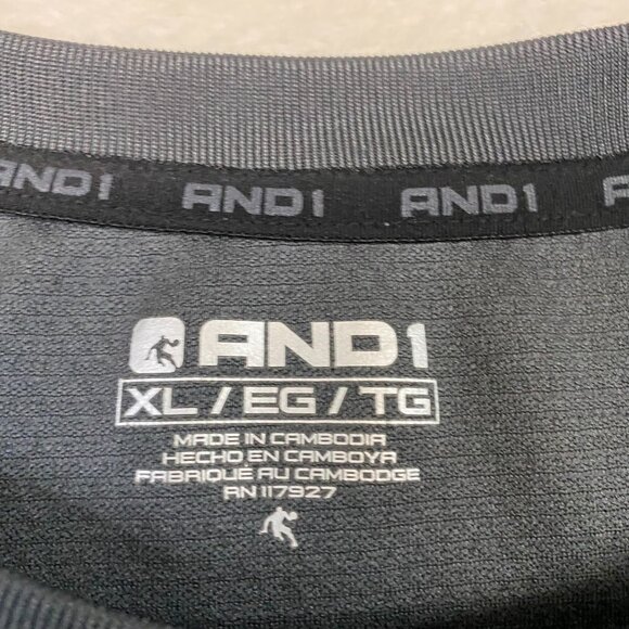 And1 Athletic Long Sleeve Compression Stretch Shirt Size XL - Picture 4 of 9